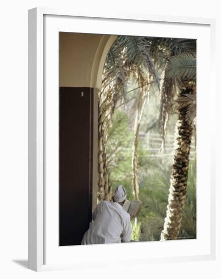 Man Reading Koran in Mosque, Malindi, Kenya, East Africa, Africa-Upperhall Ltd-Framed Photographic Print