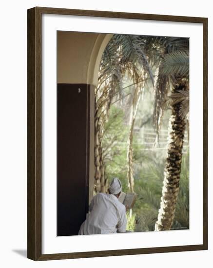 Man Reading Koran in Mosque, Malindi, Kenya, East Africa, Africa-Upperhall Ltd-Framed Photographic Print