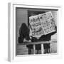 Man Reading the Comics Section of the Detroit Times on a Typical Sunday During WWII-Walter Sanders-Framed Photographic Print