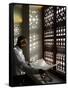 Man Reading the Koran in a Doha Mosque, Doha, Qatar, Middle East-Godong-Framed Stretched Canvas