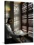 Man Reading the Koran in a Doha Mosque, Doha, Qatar, Middle East-Godong-Stretched Canvas