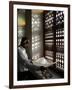 Man Reading the Koran in a Doha Mosque, Doha, Qatar, Middle East-Godong-Framed Photographic Print