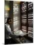 Man Reading the Koran in a Doha Mosque, Doha, Qatar, Middle East-Godong-Mounted Photographic Print