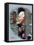 Man Reading Thermometer (or Fifteen Below Zero)-Norman Rockwell-Framed Stretched Canvas