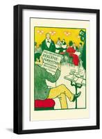 Man Relaxing and Reading the Paper-null-Framed Art Print