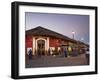 Man Rideing Bike Past Restaurant on Calle La Calzada, Granada, Nicaragua, Central America-Jane Sweeney-Framed Photographic Print