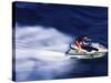 Man Riding a Jet Ski-null-Stretched Canvas