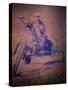 Man Riding a Motorcycle-null-Stretched Canvas