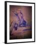 Man Riding a Motorcycle-null-Framed Photographic Print