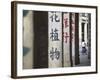 Man Riding Bicycle Along Street, Chikanzhen, Guangdong, Guangdong, China-Ian Trower-Framed Photographic Print