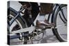 Man Riding Bicycle in Dress Shoes-William P. Gottlieb-Stretched Canvas