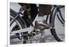 Man Riding Bicycle in Dress Shoes-William P. Gottlieb-Framed Photographic Print