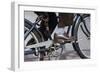 Man Riding Bicycle in Dress Shoes-William P. Gottlieb-Framed Photographic Print