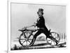 Man Riding Early Bicycle-null-Framed Giclee Print
