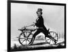 Man Riding Early Bicycle-null-Framed Giclee Print