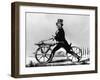 Man Riding Early Bicycle-null-Framed Giclee Print