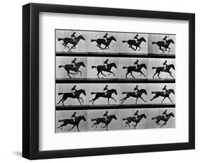 Man Riding Galloping Horse-null-Framed Photographic Print