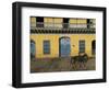 Man Riding Horse Past the Galeria Del Arte (Art Gallery), Plaza Mayor, Trinidad, Cuba-Eitan Simanor-Framed Photographic Print