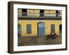 Man Riding Horse Past the Galeria Del Arte (Art Gallery), Plaza Mayor, Trinidad, Cuba-Eitan Simanor-Framed Photographic Print