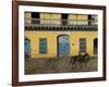 Man Riding Horse Past the Galeria Del Arte (Art Gallery), Plaza Mayor, Trinidad, Cuba-Eitan Simanor-Framed Photographic Print