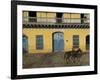 Man Riding Horse Past the Galeria Del Arte (Art Gallery), Plaza Mayor, Trinidad, Cuba-Eitan Simanor-Framed Photographic Print