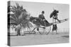 Man Riding in Rickshaw-null-Stretched Canvas