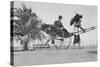 Man Riding in Rickshaw-null-Stretched Canvas