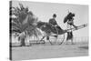 Man Riding in Rickshaw-null-Stretched Canvas