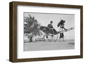 Man Riding in Rickshaw-null-Framed Photographic Print