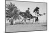 Man Riding in Rickshaw-null-Mounted Photographic Print