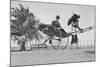 Man Riding in Rickshaw-null-Mounted Photographic Print