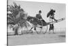 Man Riding in Rickshaw-null-Stretched Canvas