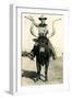 Man Riding Lyre-Horned Steer-null-Framed Art Print