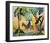 Man Riding on a Donkey-Auguste Macke-Framed Giclee Print