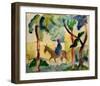 Man Riding on a Donkey-Auguste Macke-Framed Giclee Print