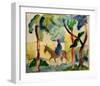 Man Riding on a Donkey-Auguste Macke-Framed Giclee Print