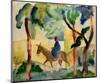 Man Riding on a Donkey-Auguste Macke-Mounted Giclee Print