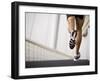 Man Running across a Bridge, United Arab Emirates-Julian Love-Framed Photographic Print