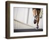 Man Running across a Bridge, United Arab Emirates-Julian Love-Framed Photographic Print