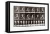 Man Running, Plate 62 from Animal Locomotion, 1887 (B/W Photo)-Eadweard Muybridge-Framed Stretched Canvas