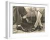 Man's and Woman's Feet and Shoes-Found Image Press-Framed Photographic Print