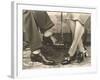 Man's and Woman's Feet and Shoes-Found Image Press-Framed Photographic Print