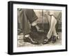 Man's and Woman's Feet and Shoes-null-Framed Art Print