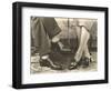 Man's and Woman's Feet and Shoes-null-Framed Art Print