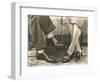 Man's and Woman's Feet and Shoes-null-Framed Art Print