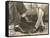 Man's and Woman's Feet and Shoes-null-Framed Stretched Canvas