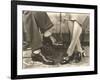 Man's and Woman's Feet and Shoes-null-Framed Art Print