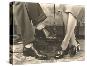 Man's and Woman's Feet and Shoes-null-Stretched Canvas