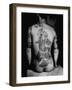 Man's Back Tattooed of a Man Dancing with a Chrysanthemum, Design Known as the "Gambler's Tattoo"-Alfred Eisenstaedt-Framed Photographic Print