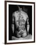 Man's Back Tattooed of a Man Dancing with a Chrysanthemum, Design Known as the "Gambler's Tattoo"-Alfred Eisenstaedt-Framed Photographic Print